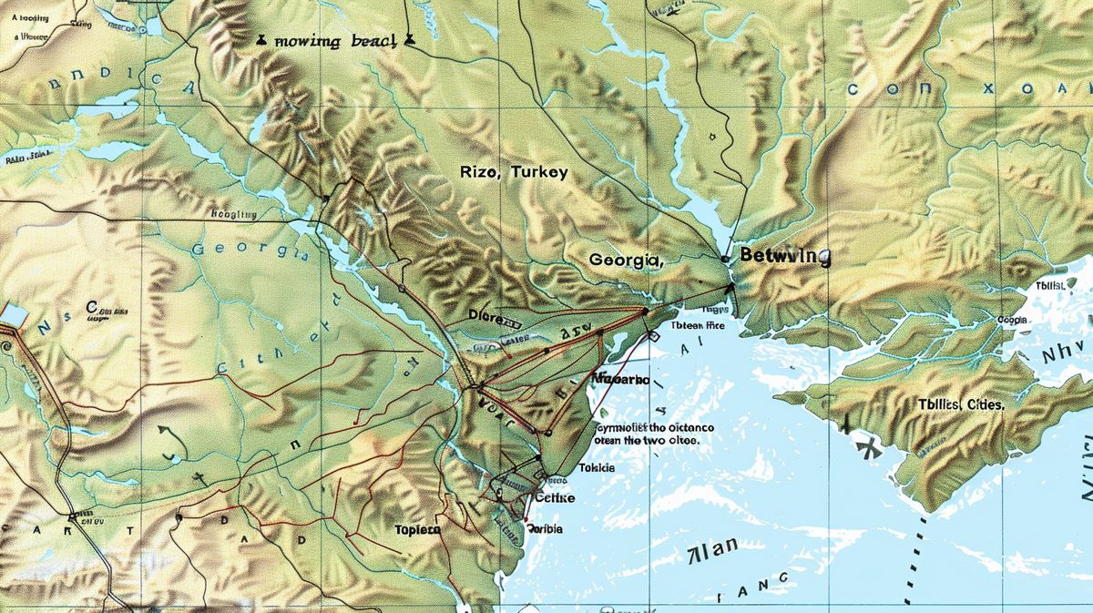 Rize Tiflis arası kaç km olduğunu gösteren harita detaylı yol tarifi