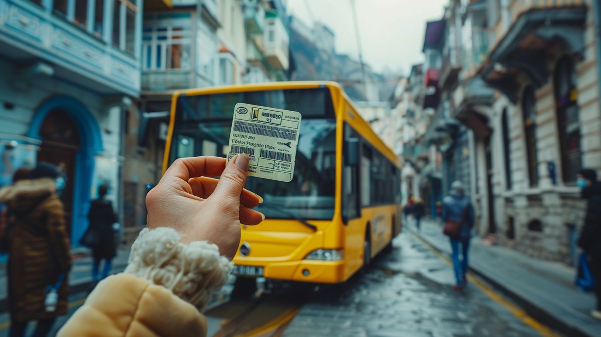 Tiflis otobüs bileti satın alan yolcuların otobüse binerken gösterilen fotoğraf