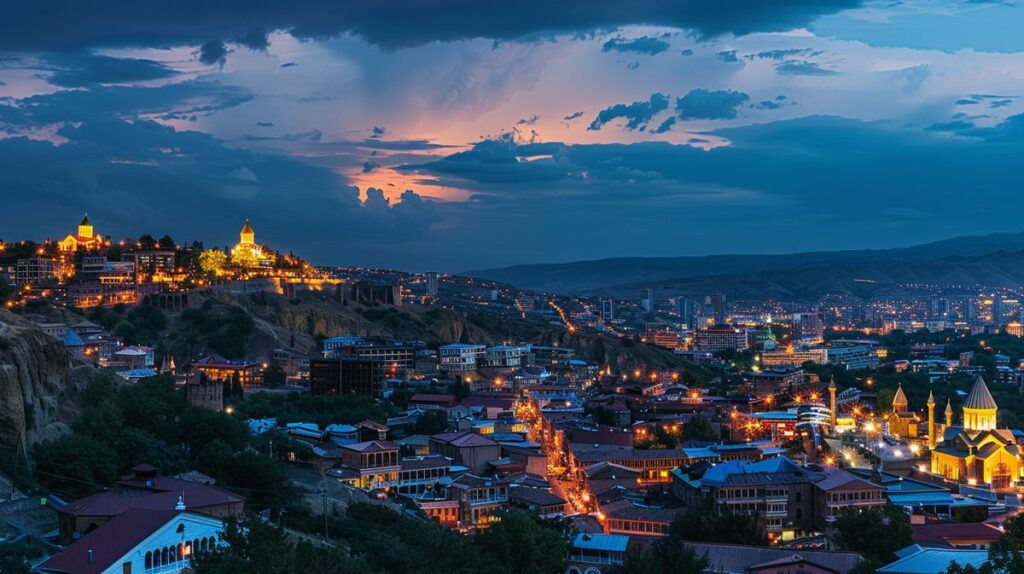 Tiflis otelleri arasında modern ve şık tasarıma sahip bir otel odası