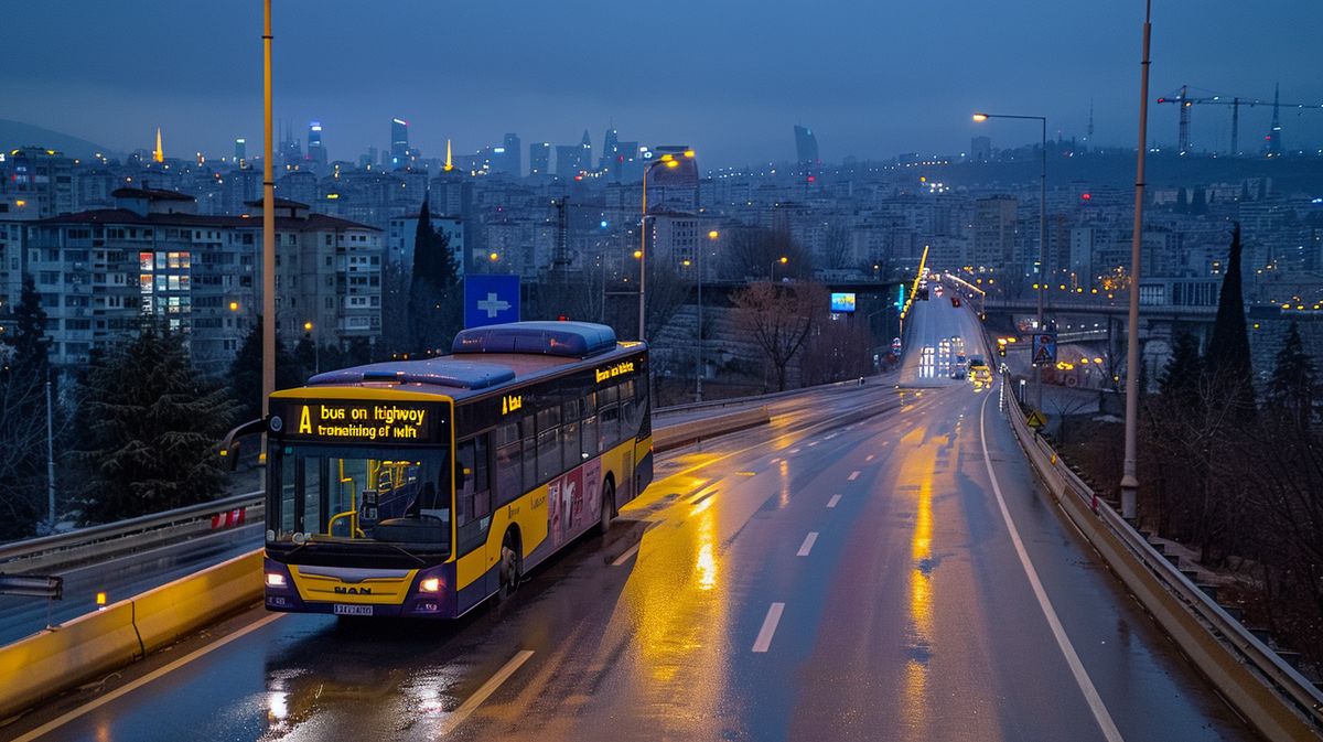 Ankara Tiflis otobüs yolculuğu sırasında çekilmiş güzel manzaralı bir fotoğraf