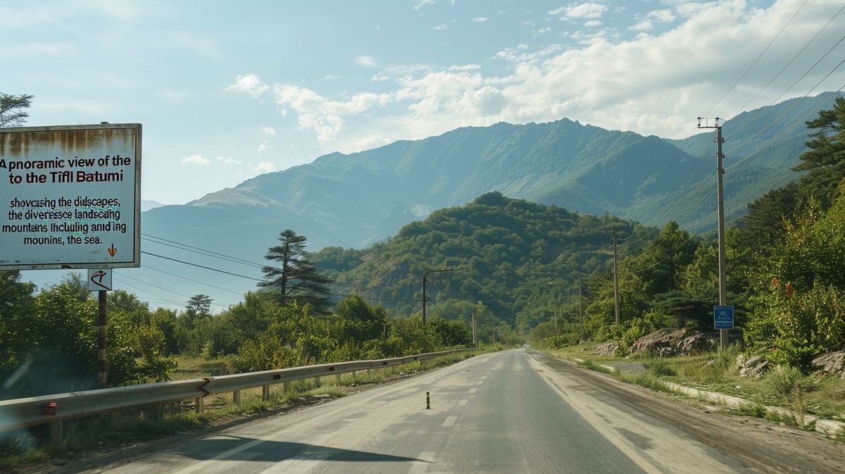Tiflis Batum yolculuğu sırasında çekilmiş doğal manzaraları gösteren fotoğraf