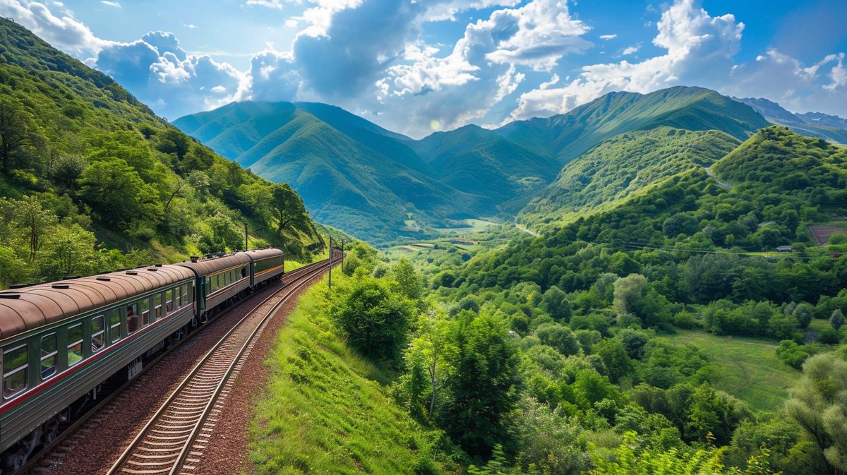 Tiflis Batum tren güzergahı haritası ve çevresel manzaraları