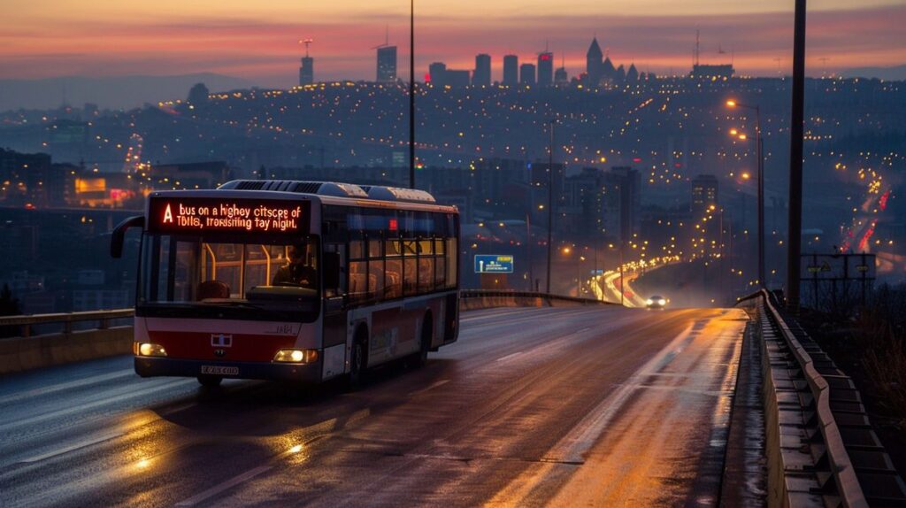 Ankara Tiflis otobüs yolculuğu sırasında çekilmiş yol manzarası