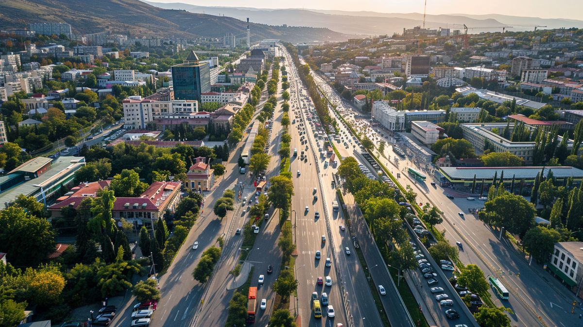 Tiflis havalimanı şehir merkezi ulaşım hizmetleri gösteren harita ve bilgi işaretleri