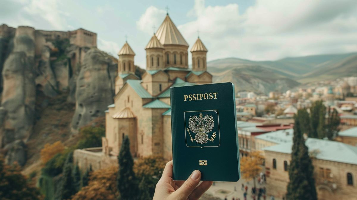 Tiflis pasaport istiyor mu sorusuna cevap arayan kişinin elinde pasaportla Tiflis haritasına baktığı fotoğraf