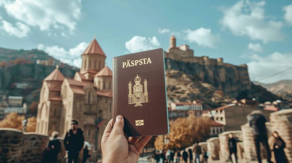 Tiflis pasaport istiyor mu sorusuna yanıt arayan turistlerin rehberli turu gösteren fotoğraf